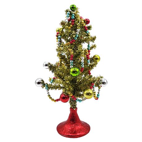 Small Retro Tinsel Christmas Tree