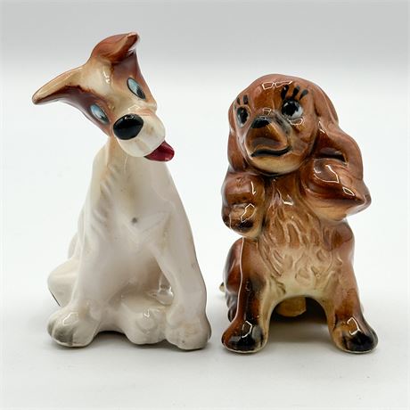 Vintage Lady & the Tramp Salt & Pepper Shakers