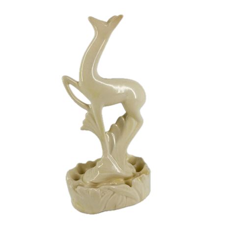 Vintage Cowan Pottery Figural Fawn Flower Frog