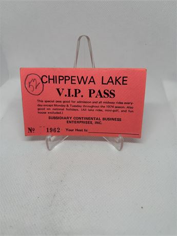 Chippewa Lake V.I.P. Passes