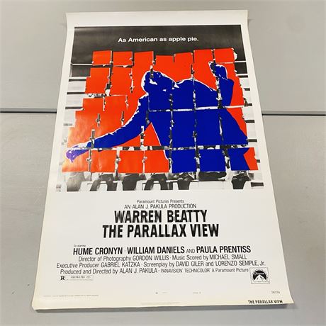 Original 1974 The Parallax View Movie Poster