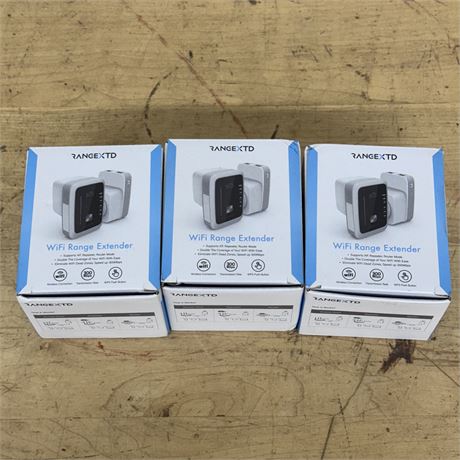 Three (3) RangeXTD WiFi Range Extenders