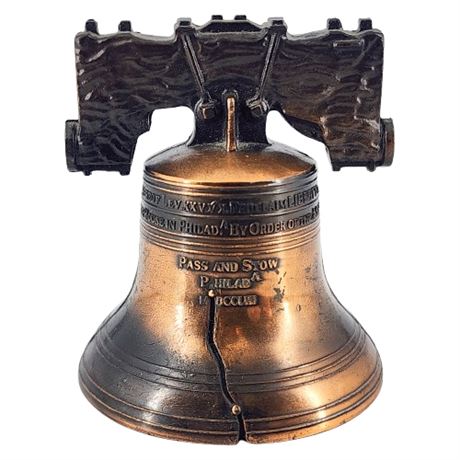 Vintage Copper Liberty Bell Collectible Souvenir Bell