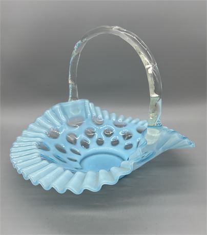 Fenton Blue Coin Dot Basket