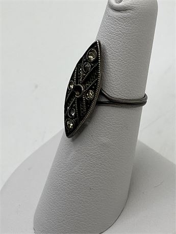 sterling Vintage Marcasite ring 1.10 grams