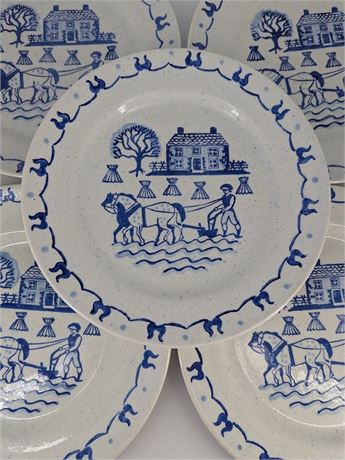 5 Vtg. Poppytrail Metlox California Dinner Plates