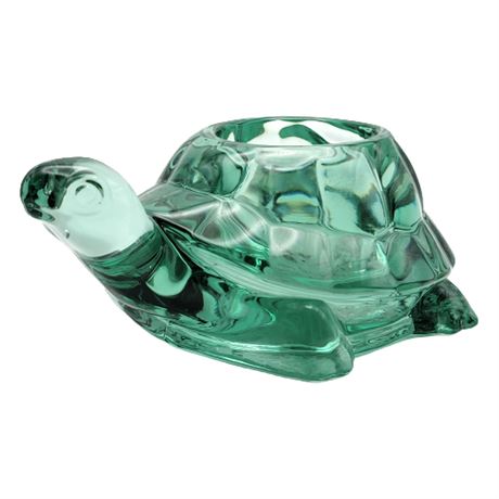 Indiana Glass Green Turtle Votive Candle Holder