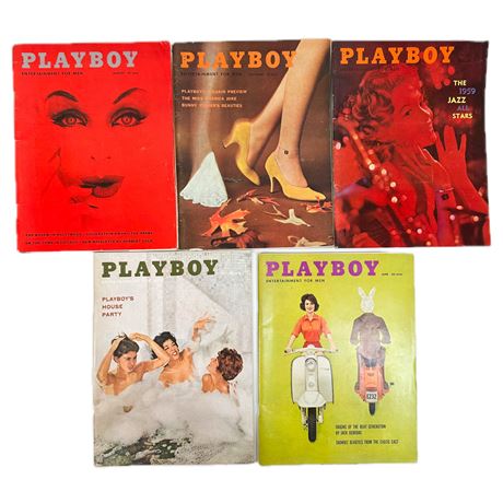 Lot of Vintage 1959 Playboy Magazines