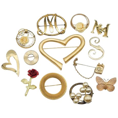 Vintage Brooches Lot