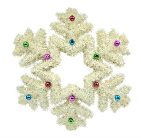 VTG Wreath with Glass Ball Ornaments