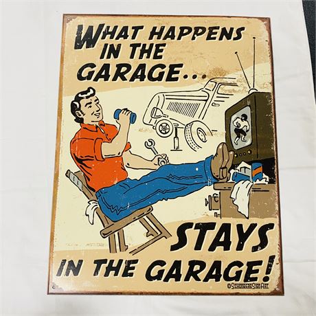 Man’s Garage Metal Sign 12.5x16”