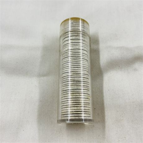 1960-D GEM BU $5 Roll Silver Dimes