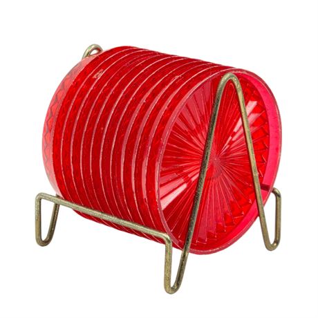VTG Plastic Coasters & Stand