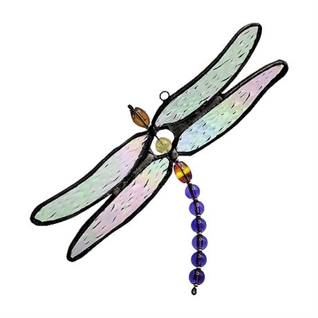 Handmade Stained Glass Dragonfly Suncatcher