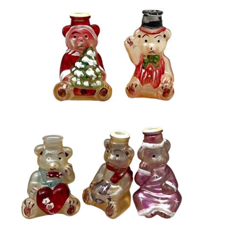 Vintage Glass Bear Christmas Light Covers-5