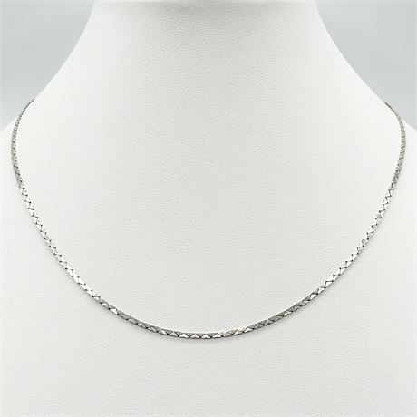 Vintage Milor Italy Sterling Silver Chain Necklace