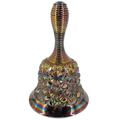 Vintage Fenton Carnival Glass Irridescent "Daisy and Button" Bell