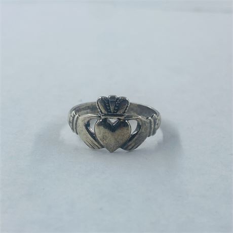 2.7g Sterling Claddagh Ring Size 8.5