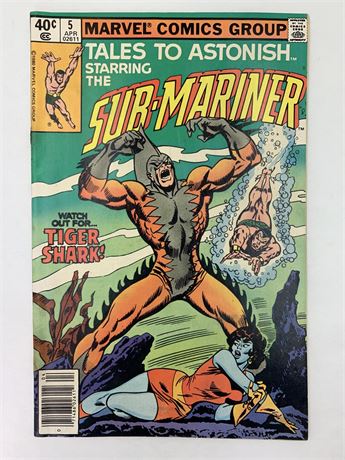 40 cent No 5 1980 Sub-Mariner Marvel Comics Group Comic
