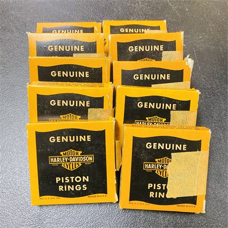 10 NOS WWII Military Surplus Harley Davidson Piston Ring Kits