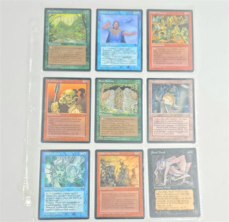 1994 Magic The Gathering cards lot of 9