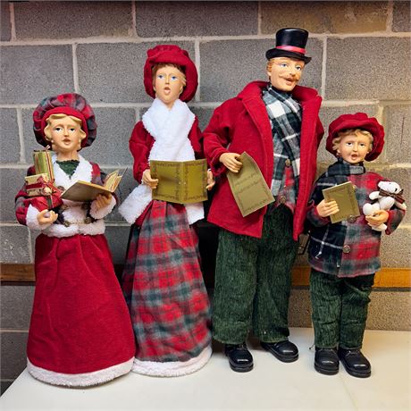Large Christmas Caroler Family Figurines