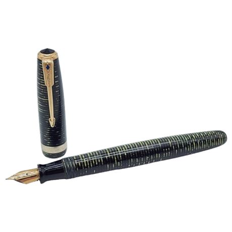 Vintage PARKER Vacuumatic Green Striated Fountain Pen