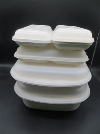 NEW VINTAGE TUPPERWARE 5 OVENWARE CONTAINERS