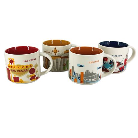 Lot of Starbucks "You Are Here" Collection Mugs