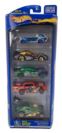 NOS Hot Wheels 2000 Mattel Sci-Fi Monsters 5 Pc Die Cast Automobile Gift Pack