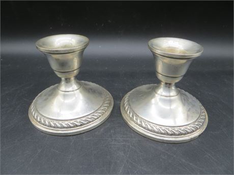 PR. OF STERLING CANDLESTICKS WEIGHTED #1
