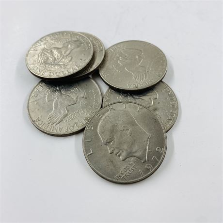6 Eisenhower Dollars