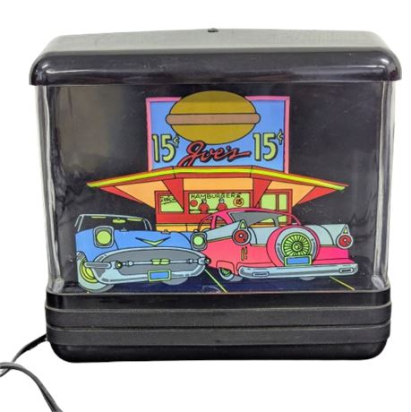 Novelty Black Light 'Diner' Lamp
