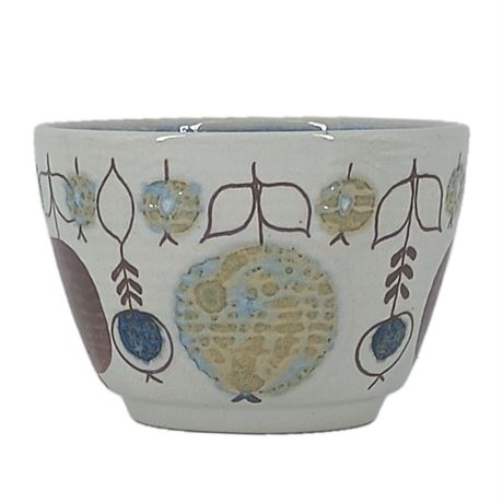 Mid-Century Danish Pottery Candleholder – Royal Copenhagen, Hand-Painted