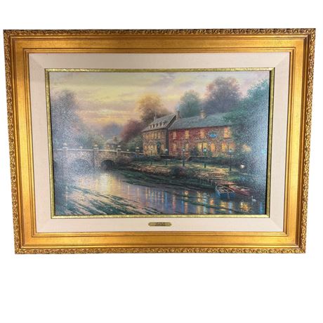 Framed Thomas Kinkade Lamplight Inn Print