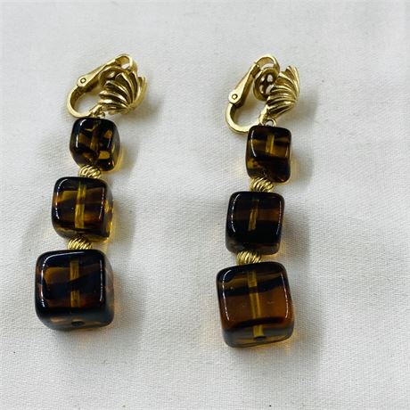 Vintage Crown Trifari Bakelite Earrings