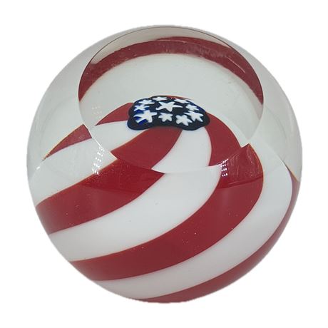Glass Eye Studio 02 "Old Glory" Paperweight