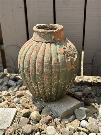 Large Terra Cotta Pot (damaged) 20" tall