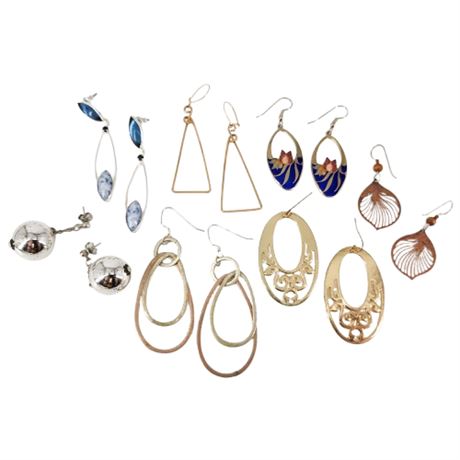 Seven Pairs Vintage & Handmade Earrings