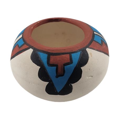 Singed Vintage Hand-Painted Native American Bowl