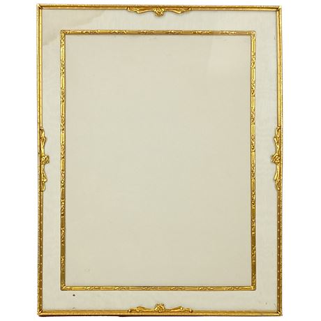 Gold Frame with Ivory Fabric Mat