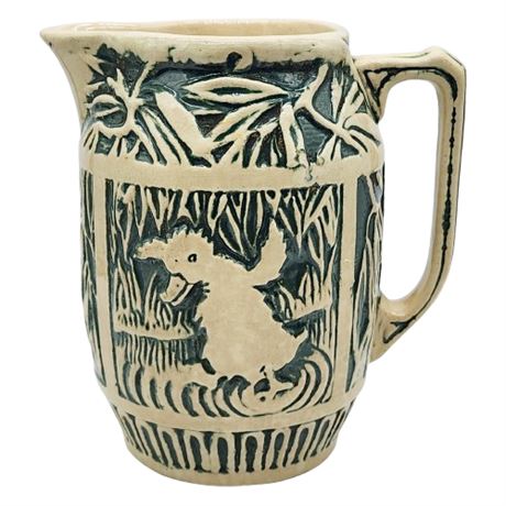 Antique Weller Pottery "Zona the Splashing Duck" Pitcher