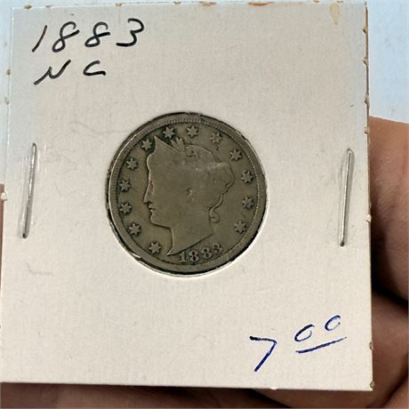 1883 V Nickel w/ No Cents