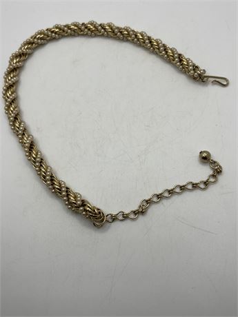 Gold filled with pearls choker necklace