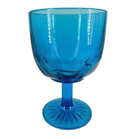 Vintage Aqua Glass Goblet