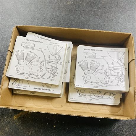 Hundreds of NOS Harley Davidson FLT Oil Hose Routing Decals