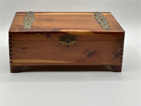 Wood Box with Brass Fittings