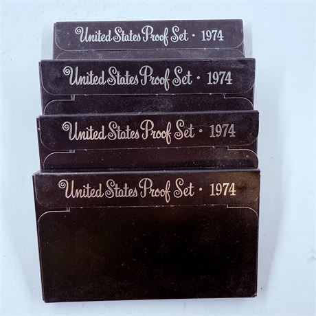 4x 1974 US Mint Proof Sets