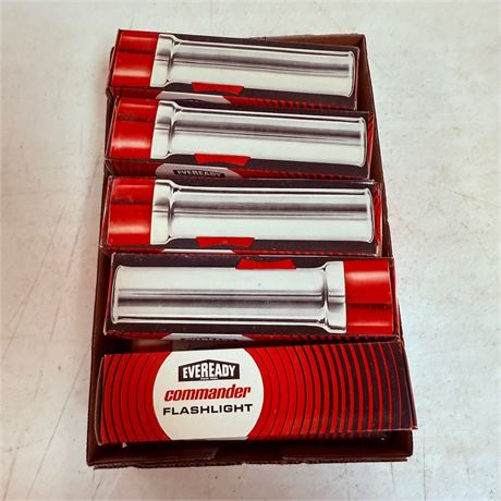 10 NOS Eveready Commander Flashlights