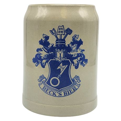 Vintage W. Germany Becks Ceramic Beer Stein